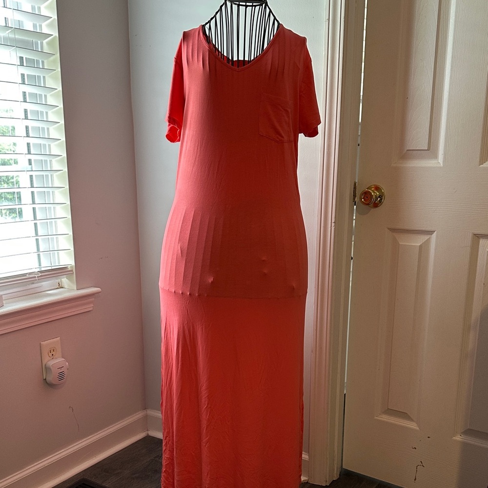 Charlie Paige Coral Maxi Dress